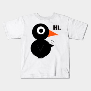 Black Bird- Greetings Kids T-Shirt